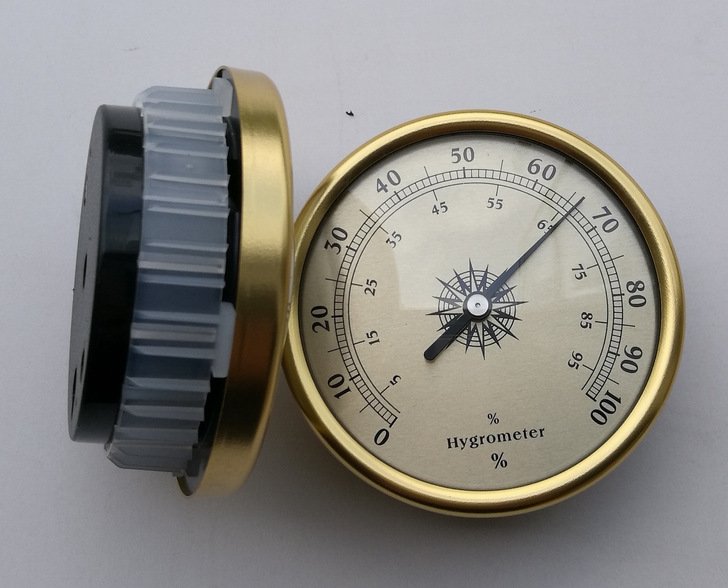 Analog Thermometer And Hygrometer, Aluminum Outer Ring, Aluminum Dial - Image 5