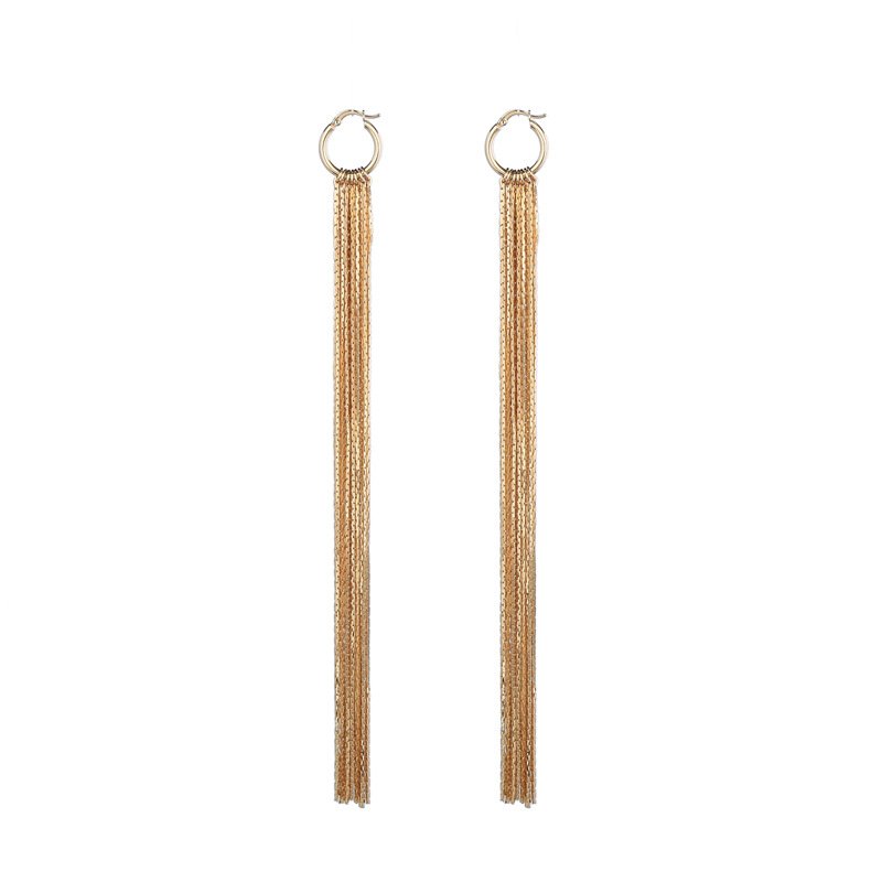 Women's exaggerated long tassel earrings - Image 2