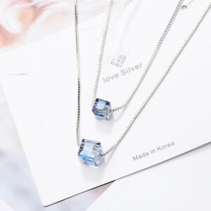 Sugar cube crystal pendant