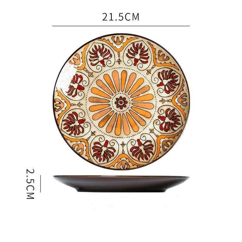 Hand painted ceramic plate round dinner plate - Image 12