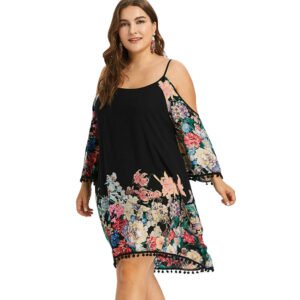 Loose halter print dress
