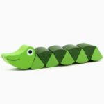Montessori Educational Wooden Toys Colorful Caterpillars Kid Finger Dexterity Exercises Creature Developmental Blocks