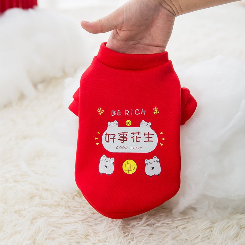 Kitty Clothes Thin Velvet Beckoning Cat Two-legged Sweater - Image 2