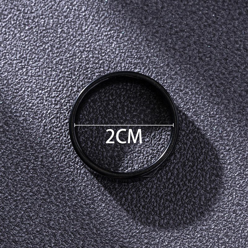 Simple Sun Moon Stainless Steel Ring Black Silver Romantic Couple Ring - Image 7