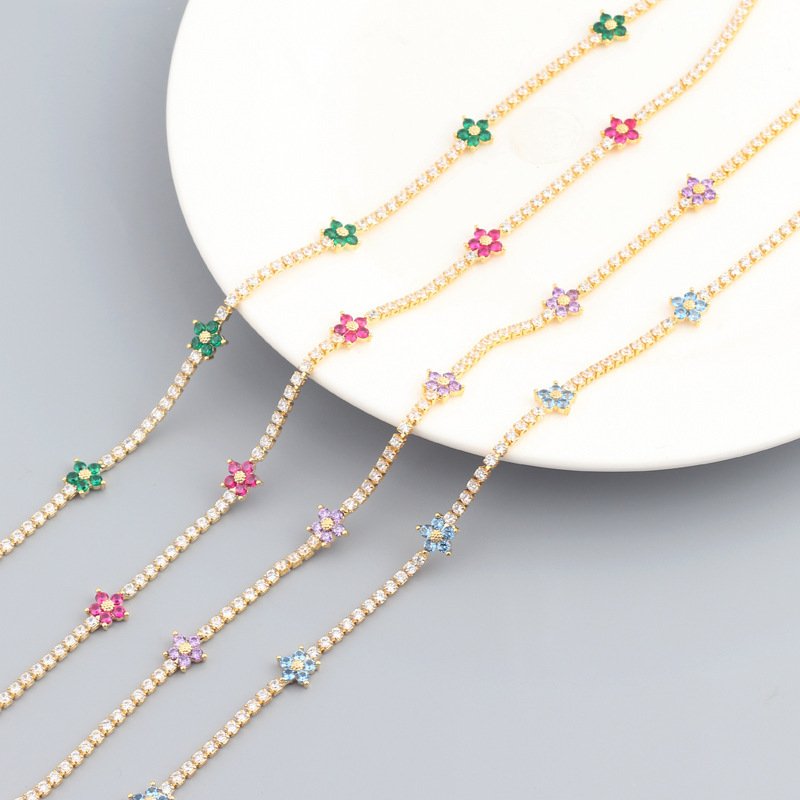 Flower Necklace With Delicate Micro-paved Zircons - Image 3