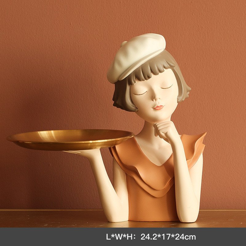 Balloon Girl Porch Key Storage Ornaments Decorative Tray - Image 6