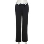 Fashionable New Women's Clothing Solid Color Low Waist Slim Straight Loose Slimming Casual Pants