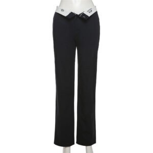 Fashionable New Women's Clothing Solid Color Low Waist Slim Straight Loose Slimming Casual Pants