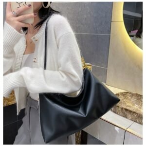 Large capacity bag single shoulder bag simple texture single shoulder armpit bag