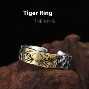 Senior Sense Tiger Marcasite Ring High Street Male Niche
