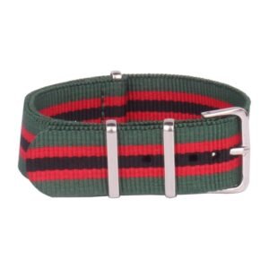 Striped watch with nylon canvas