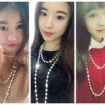 Ladies electroplated double pearl necklace