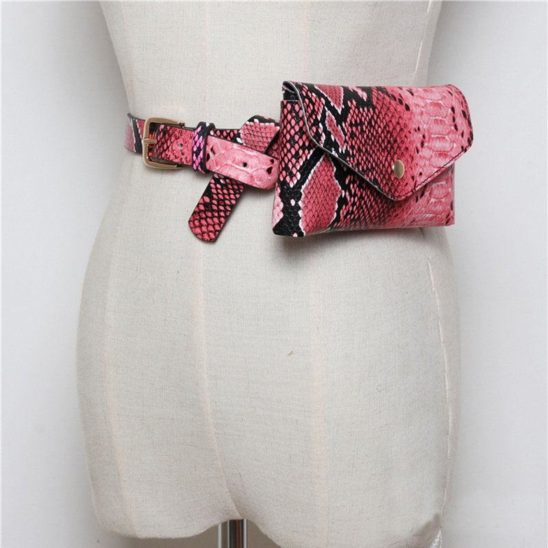 Women's snake print belt belt bag - Image 3