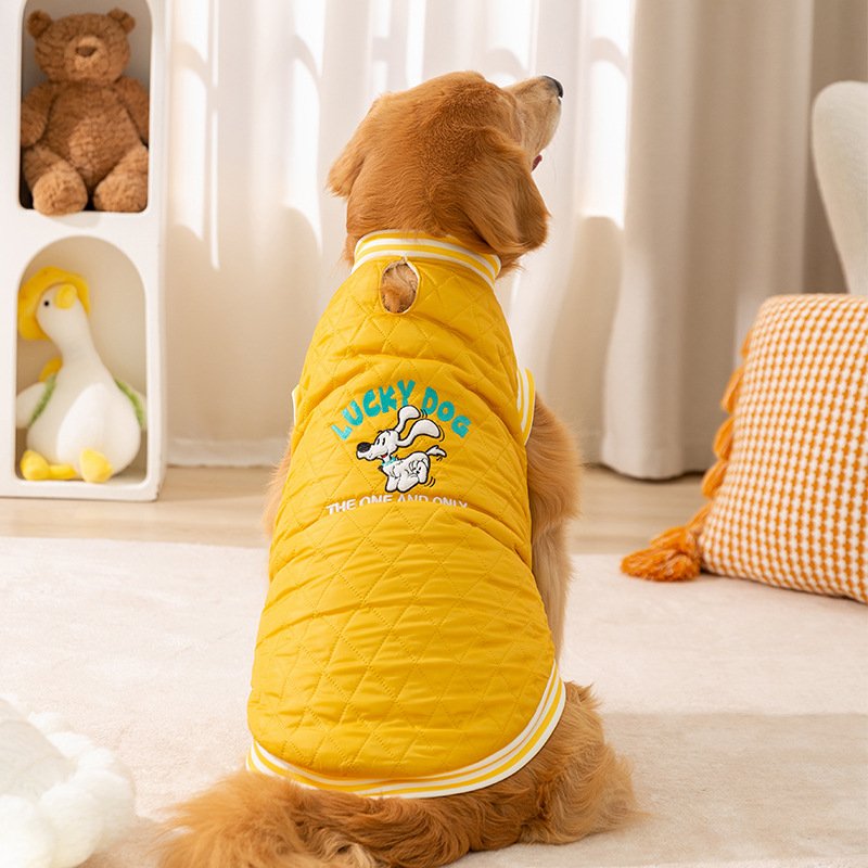 For Autumn And Winter, Large Dog Breeds Such As Golden Retrievers, English Quilted Cotton Jackets, Large Dog Cotton-padded Vests, And Warm Pet Clothes For Samoyeds - Image 4
