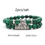 Volcanic stone tiger eye bracelet set