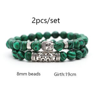 Volcanic stone tiger eye bracelet set