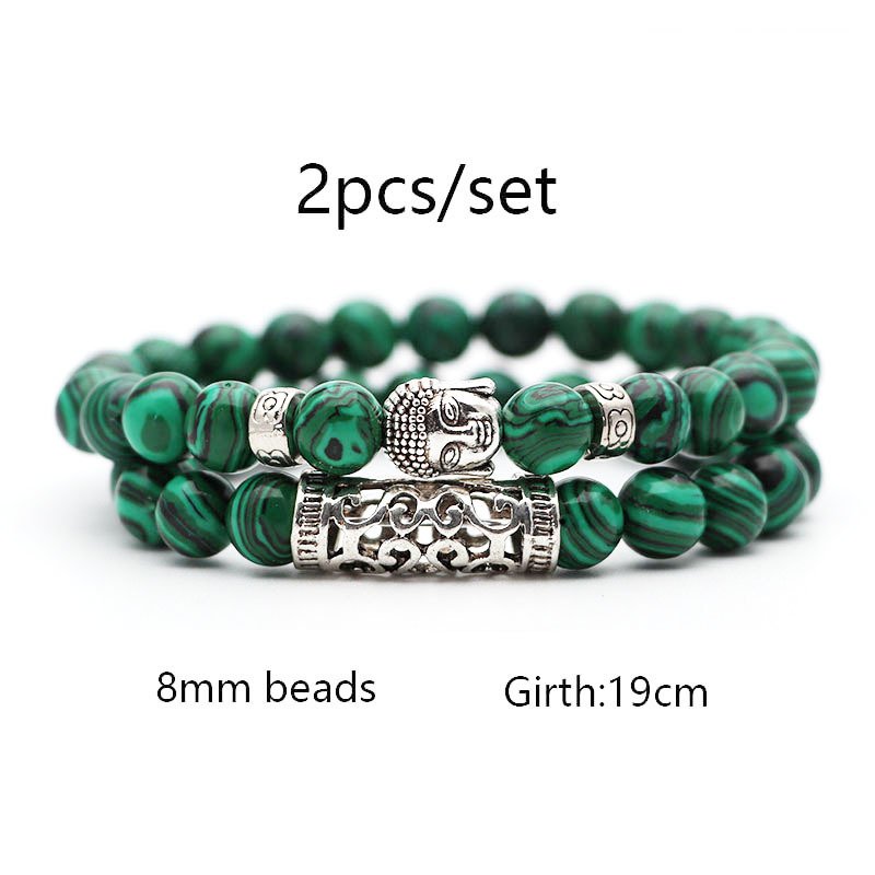Volcanic stone tiger eye bracelet set