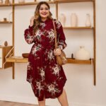 Fashion new autumn flower dress
