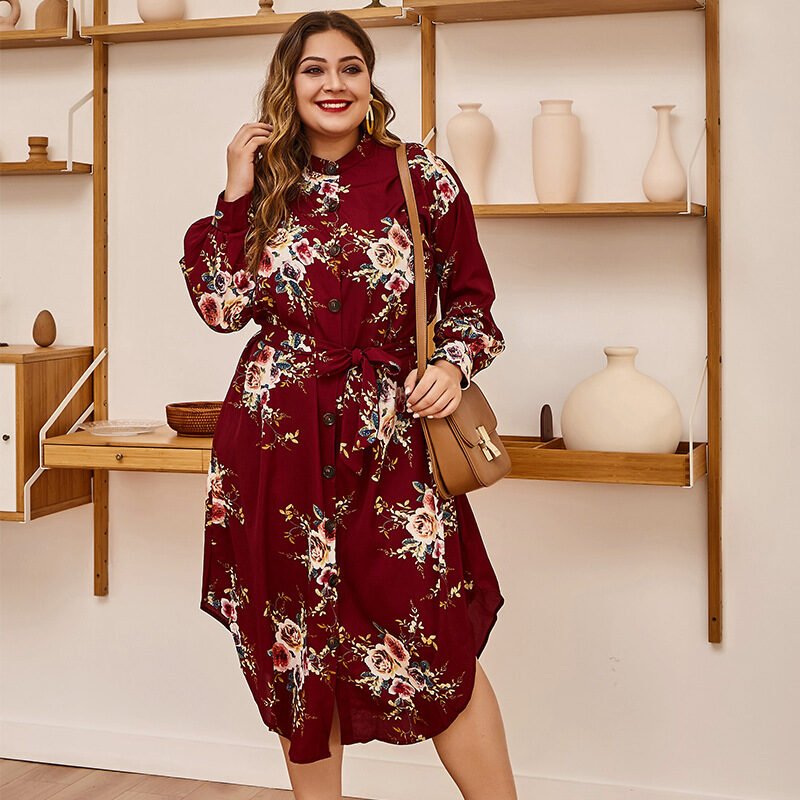 Fashion new autumn flower dress