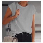 Pure Color Plus Size Casual All-Match T-Shirt Women's Top