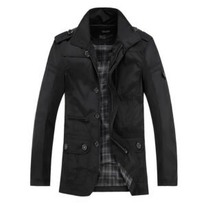 Plus size men's trench coat
