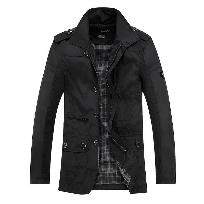 Plus size men's trench coat