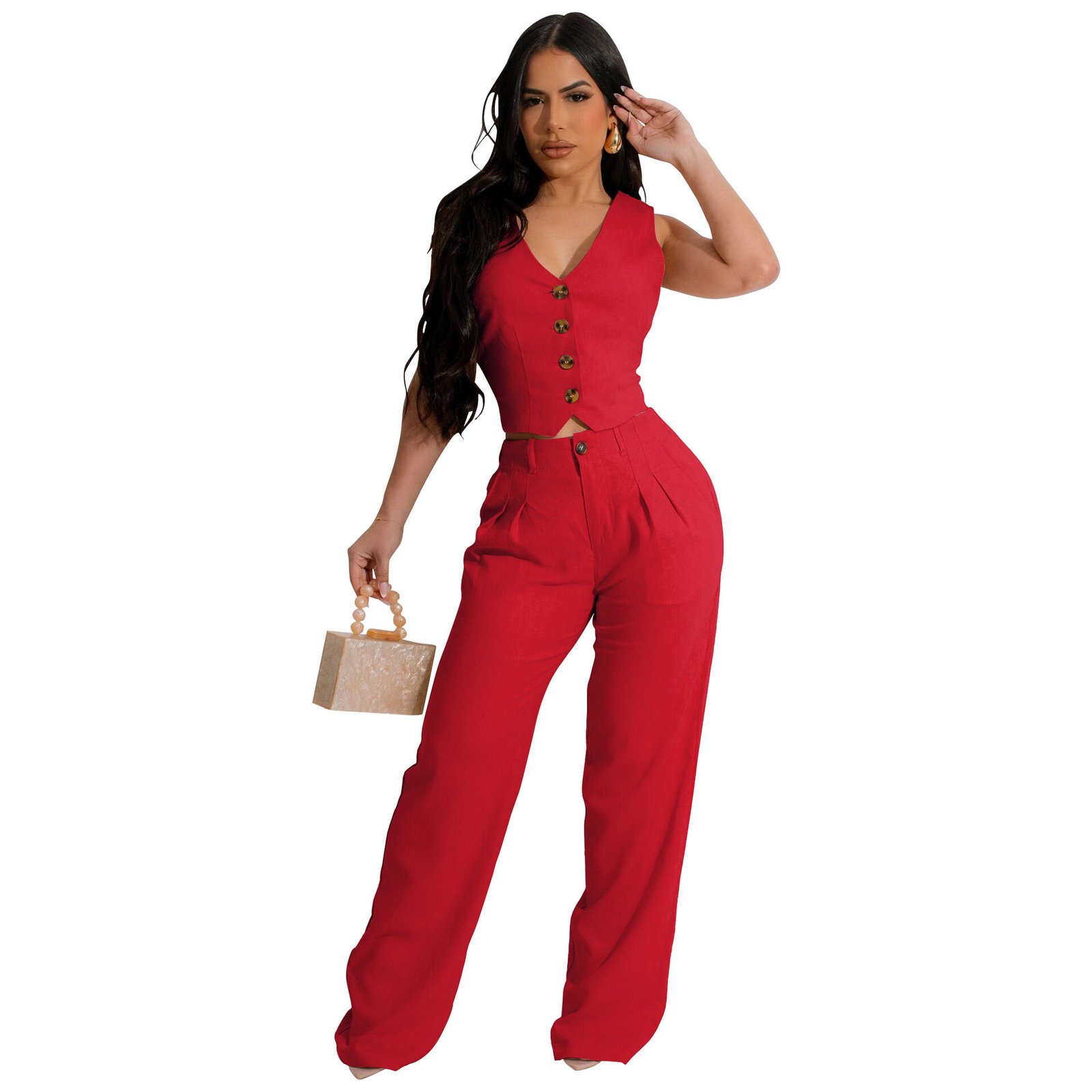 Two-piece Set Vest Jacket Suit Office OL Commuting Summer - Image 5
