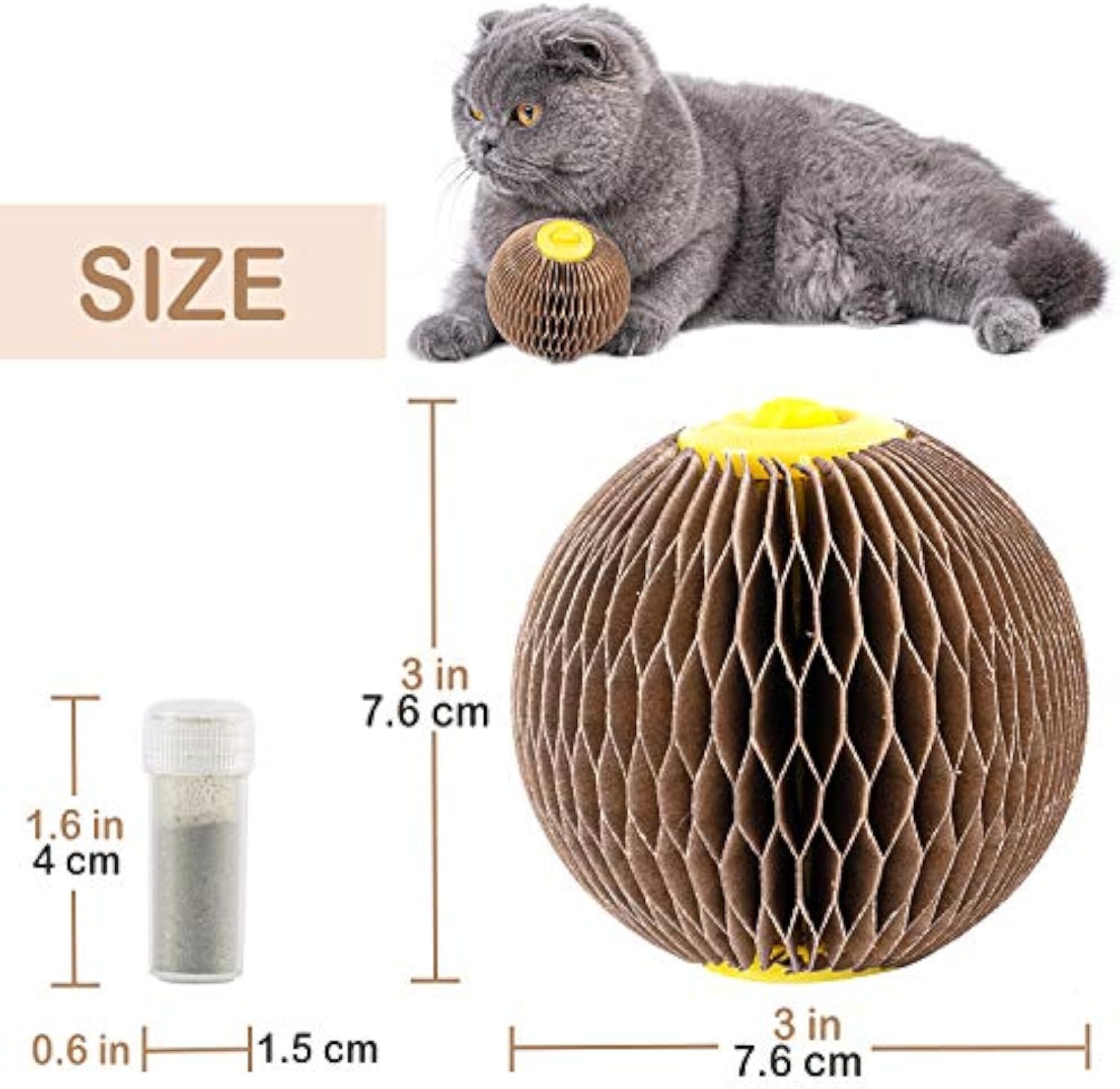Catnip Ball Toy For Cats Catnip Refillable Scratcher Ball Kitty's Faithful Playmate Reduce Obesity And Loneliness - Image 3