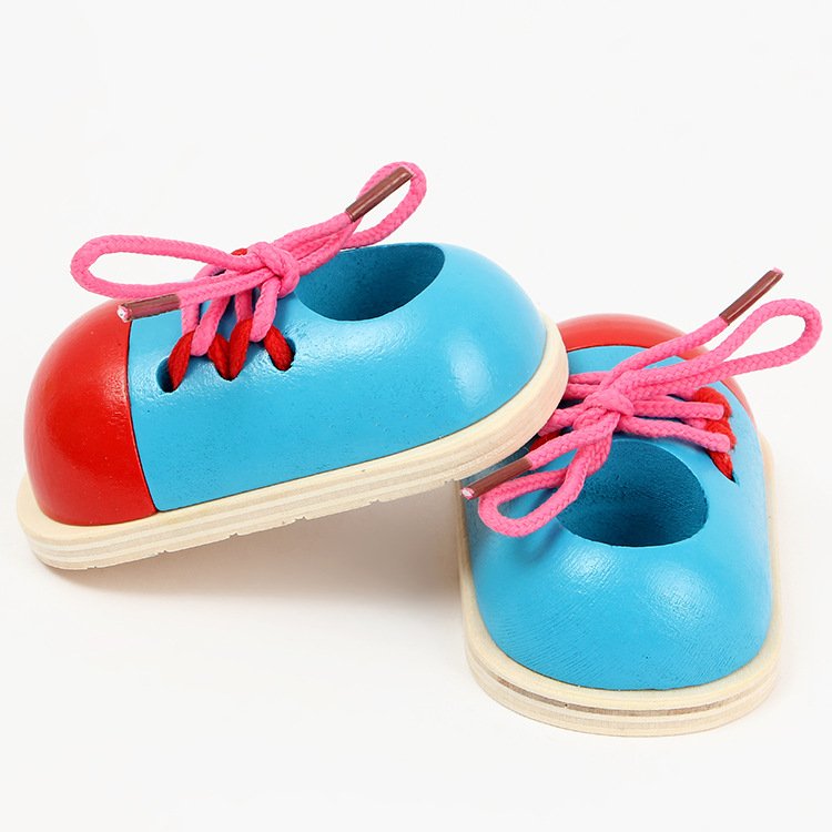 Children's educational wooden shoes laces - Image 2