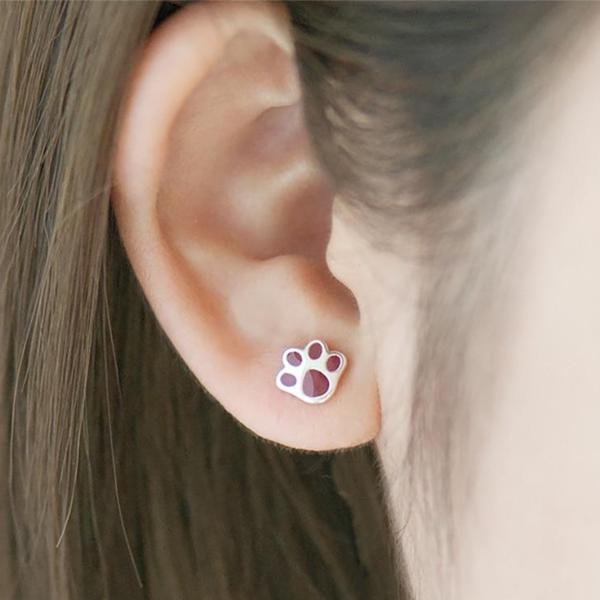 New 925 sterling silver cat claw earrings female hypoallergenic cute Japanese and Korean personality cat earrings birthday fashion jewelry - Image 5