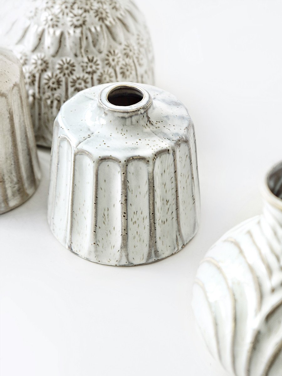 Handmade Stoneware Vase With Flower Arrangement - Image 4