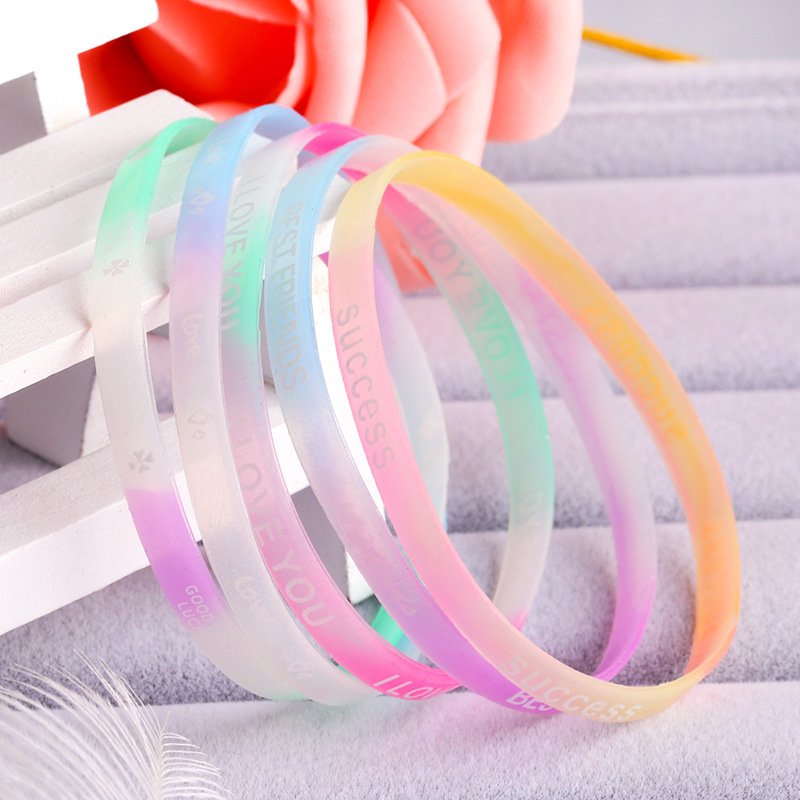 Fashion letter sports print silicone wrist strap - Image 5