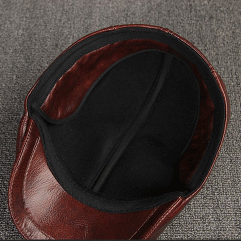 First Layer Cowhide Comfortable And Fashionable Sunscreen Beret - Image 6