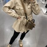 Fashion winter sheep-like lace woolen warm jacket