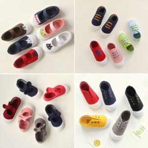 Network explosion spring new children's shoes, Korean boys and girls canvas shoes, candy color baby shoes
