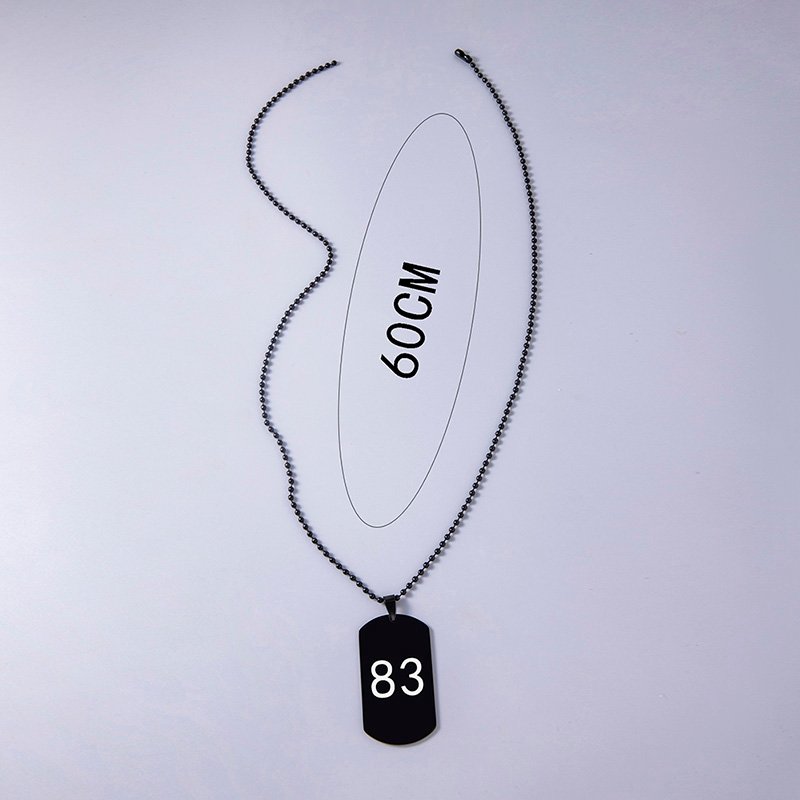Stainless Steel No 83 Dog Tag Necklace - Image 4