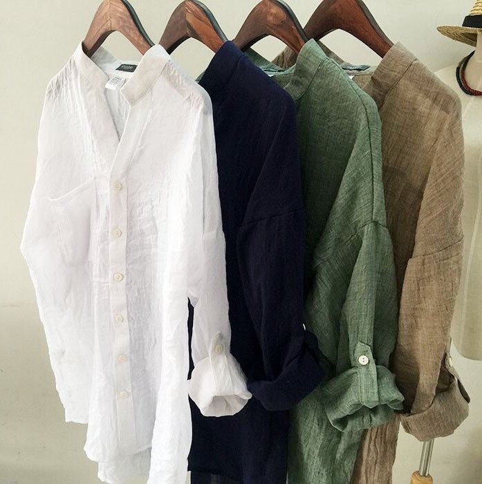 A large number of spot sunscreen clothing Japanese smallloose cotton seven female linen shirt collar shirt sleeve - Image 6