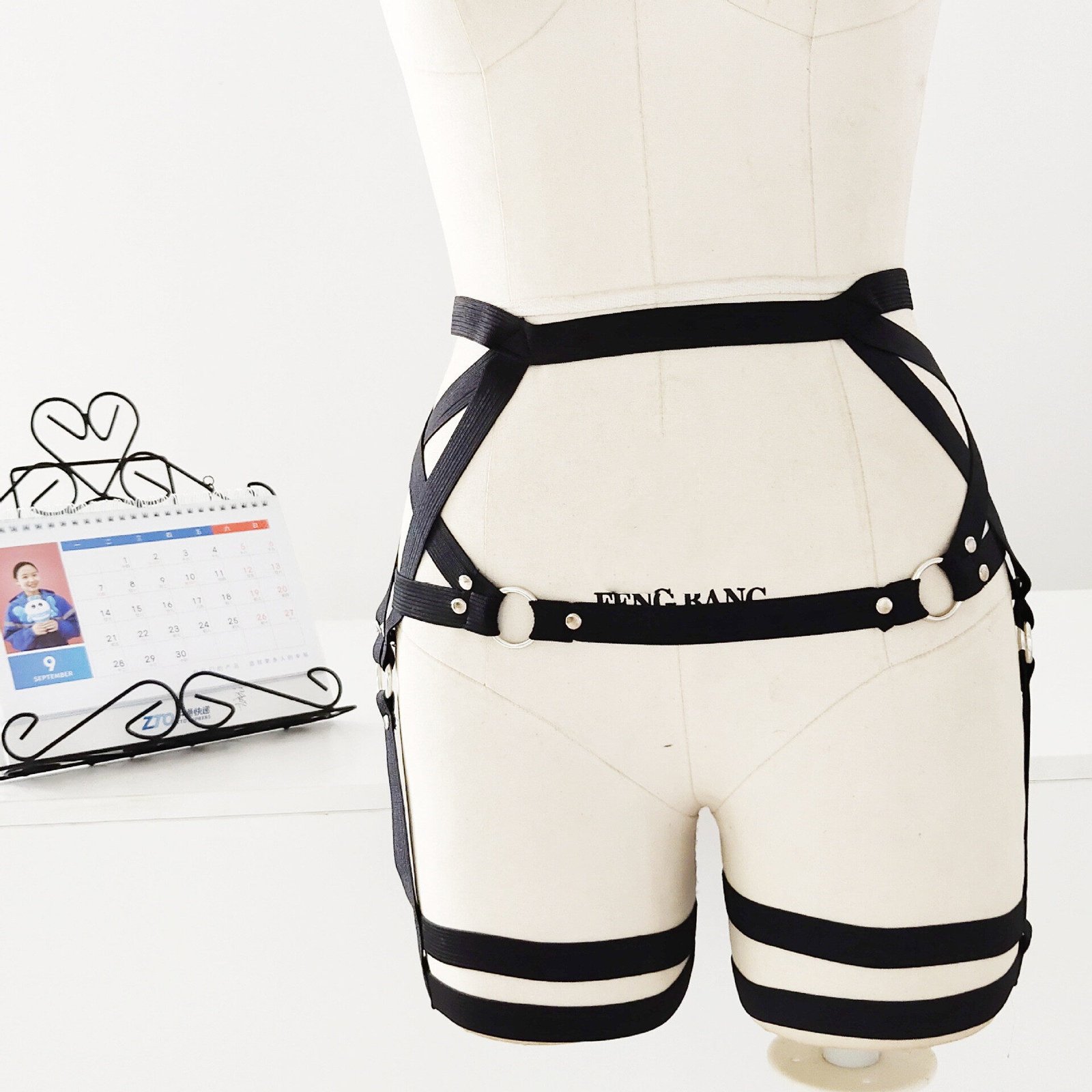 Harajuku style pentagram Gothic garter leg - Image 3