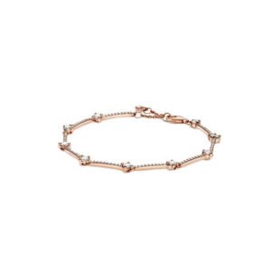 New Sparkling Chain Bracelet In Sterling Silver