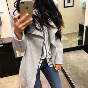 Medium length woolen coat