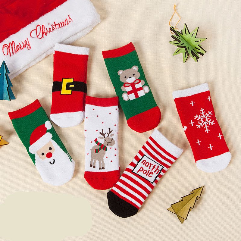 Christmas striped children's socks - Image 2
