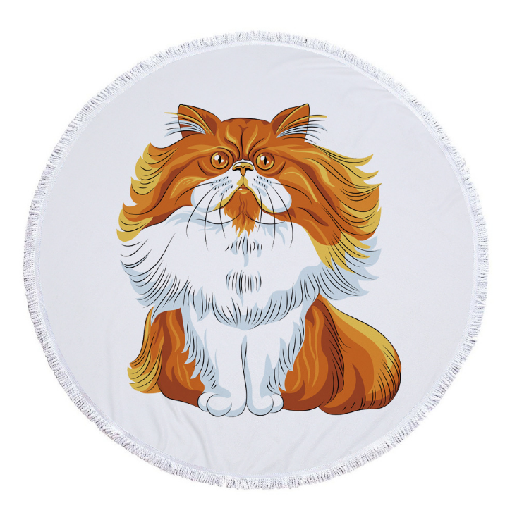 Round fringed beach towel - Image 5