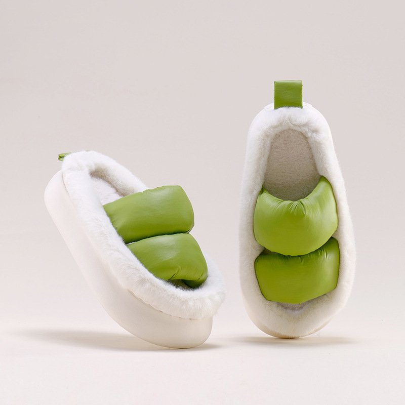 The New Fall And Winter Indoor Thick Bottom Tread Shit Sense Cotton Slippers - Image 6