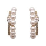 Female Fashion Pearl Elegant C-shaped Earrings