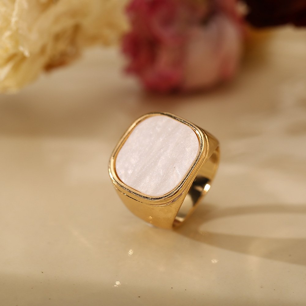 Fashion Retro Simple Square Ring - Image 4
