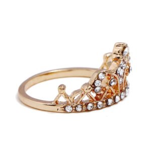 New ladies crown ring diamond ring Korean jewelry creative gift