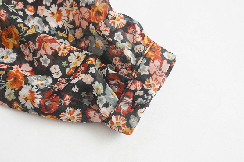 Stretch Waist Floral Print Dress - Image 5