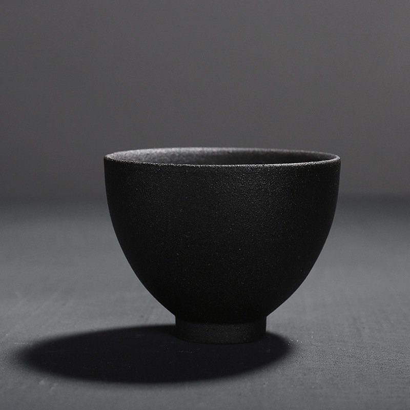 Vintage black pottery cup - Image 2