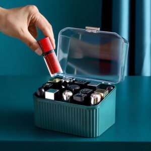 Girly Heart Lipstick Storage Box Transparent