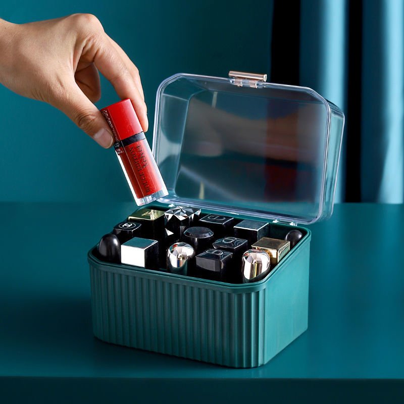 Girly Heart Lipstick Storage Box Transparent